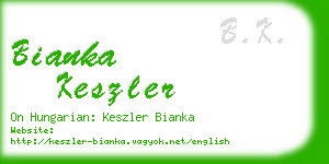 bianka keszler business card